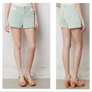 Anthropologie Cartonnier Rose Point Lace Shorts 6